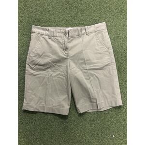 J CREW Army Green Chino Flat Front Shorts Size 6